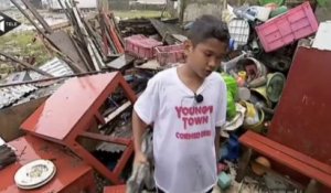 Avec les enfants de Tacloban