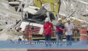 La vidéo amateur de l'accident du stade de Sao Paulo