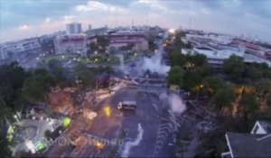 Un drone filme les manifestations de Bangkok