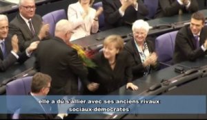 Merkel élue chancelière pour la 3e fois dans un fauteuil