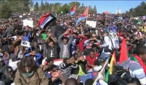 Israël : des demandeurs d'asile africains manifestent devant la Knesset
