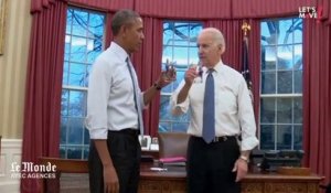 Le jogging improbable d'Obama et Biden dans la Maison blanche