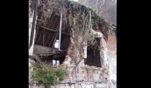 Cambrai: l'effondrement de la maison vue de l'arrière