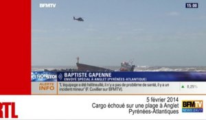 Cargo échoué à Anglet : les spectaculaires images du naufrage