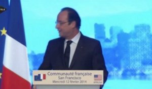 Hollande brocarde Pierre Gattaz à San Francisco