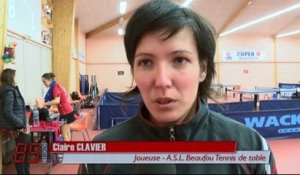 Interview de Claire Clavier de l’ASL Beaufou Tennis de Table