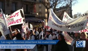 Les sages-femmes quittent les maternités pour la rue