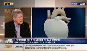 Le Soir BFM: Le décès du premier greffé d'un coeur artificiel - 03/03 1/4