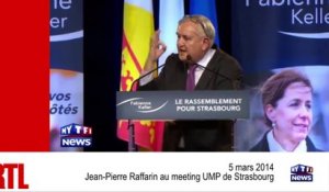 VIDÉO - Jean-Pierre Raffarin demande à Nadine Morano d'arrêter de tweeter lors d'un meeting UMP