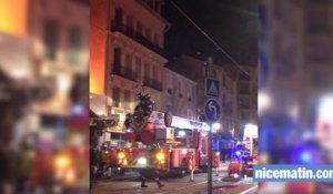 Spectaculaire incendie dans un magasin du centre de Nice