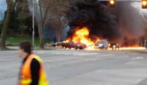 Crash de l'Hélicoptère d'une chaîne de TV à Seattle!