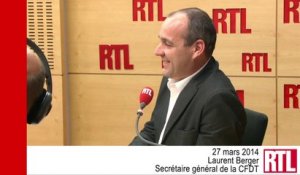 VIDÉO - Remplacement de Jean-Marc Ayrault : "Ce n'est pas du tout mon problème", dit Laurent Berger