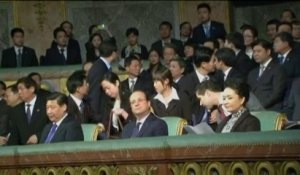 François Hollande et Xi Jinping assistent à un concert au château de Versailles