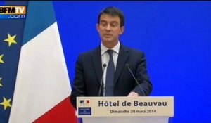 Municipales 2014: Manuel Valls parle d'une "défaite locale et nationale" de la gauche - 30/03