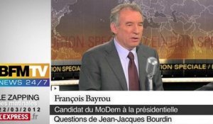 Pour Le Pen, "Bayrou n'est pas un homme courageux"