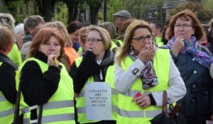 Manifestation des travailleurs sociaux du conseil regional