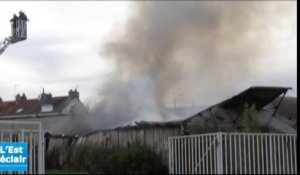 Incendie d'un hangar à Romilly