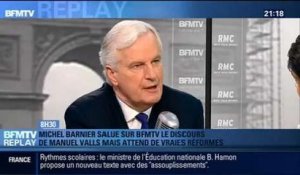 BFMTV Replay: Michel Barnier salue le discours de Manuel Valls mais attend de vraies réformes - 25/04