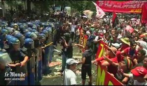 Manifestation à Manille en marge de la visite de Barack Obama