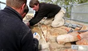 L'Arc de triomphe de Maroilles, un chantier "à l'ancienne"