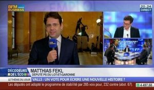 Manuel Valls: ce vote ne va-t-il pas écrire une nouvelle histoire ?, dans Les Décodeurs de l'éco - 29/04 5/5