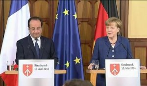 François Hollande et Angela Merkel font ami-amie
