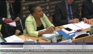 Christiane Taubira : "la réforme pénale n'a pas pour but de supprimer la prison !"