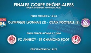 Live : Finales Coupes Rhône-Alpes Football - 1 Juin Bourgoin-Jallieu