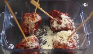Saltimbocca de veau tomate mozzarella et jambon de Parme - recette Italienne : CuisineAZ
