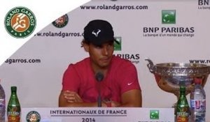 Press conference Rafael Nadal 2014 French Open Final