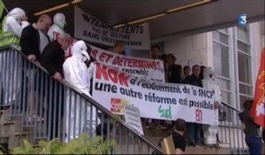 Sotteville-lès-Rouen : rassemblement cheminots/intermittents