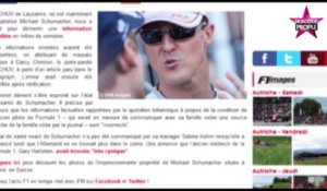 Michael Schumacher : les informations sur son état de santé son "incorrectes"