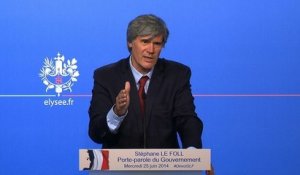 Point de presse de Stéphane Le Foll, porte-parole du Gouvernement, le 25 juin