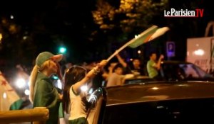 Champs-Elysées : scènes de liesse des supporteurs algériens
