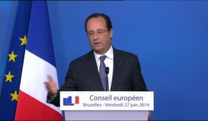 Nomination de Juncker : Hollande : "Nous avons respecté la lettre et l'esprit des traités"