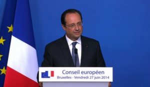 Conférence de presse à l'issue du Conseil européen