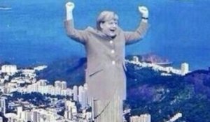 Mondial 2014 : Angela Merkel grimée en Christ de Rio - ZAPPING ACTU DU 09/07/2014