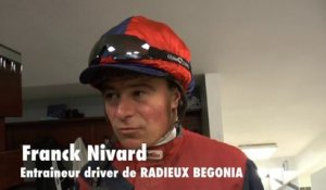 Interview de Franck Nivard, entraineur et driver de RADIEUX BEGONIA