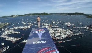 Session de Cliff Diving pour le  Red Bull Cliff Diving World Series 2014 - Kragerø
