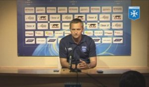 Conférence de presse après le match amical Auxerre - Reims