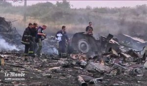 Les débris de l'avion de la Malaysia Airlines