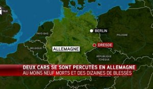 Allemagne : au moins 9 morts dans la collision de deux autocars