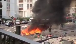 Témoins BFMTV : Incendies lors des manifestations de Sarcelles