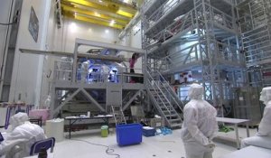 Préparation de l'ATV-5 George Lemaître au Centre Spatial Guyanais
