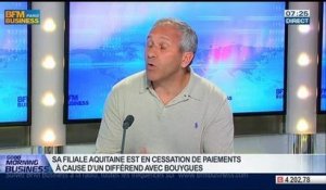 Villemain: Cessation de paiements d' Aquitaine à cause d'un différend avec Bouygues, Christophe Villemain, dans GMB – 04/08