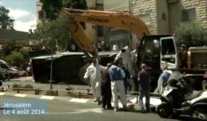 Spectaculaire attaque palestinienne à la pelleteuse à Jerusalem