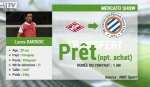Mercato Show / La fiche transfert de Lucas Barrios à Montpellier