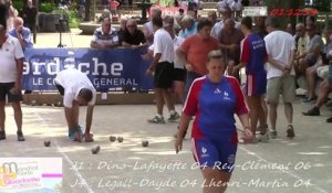 Demi-finales Mondial Mixte de la quadrette, Sport Boules, Vals-les-Bains 2014