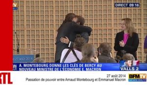 Passation de pouvoir entre Arnaud Montebourg et Emmanuel Macron