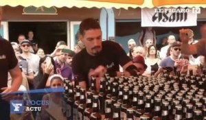 Un Français bat le record du monde d'ouverture de bières